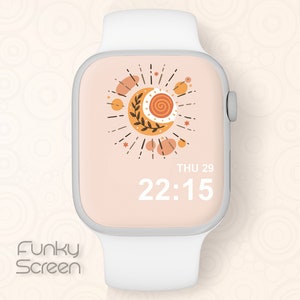 Apple Watch Face, Apple Watch Wallpaper Moon Watch Background Apple Watch Charm Instant Download Apple Watch Accessories Boho Sun Moon watch