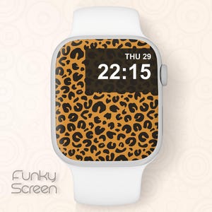Sfondo Cheetah Watch Quadrante Apple Watch Leopardo Accessori Apple Watch Stampa animale Design dello schermo iWatch Quadranti Smartwatch Download immediato