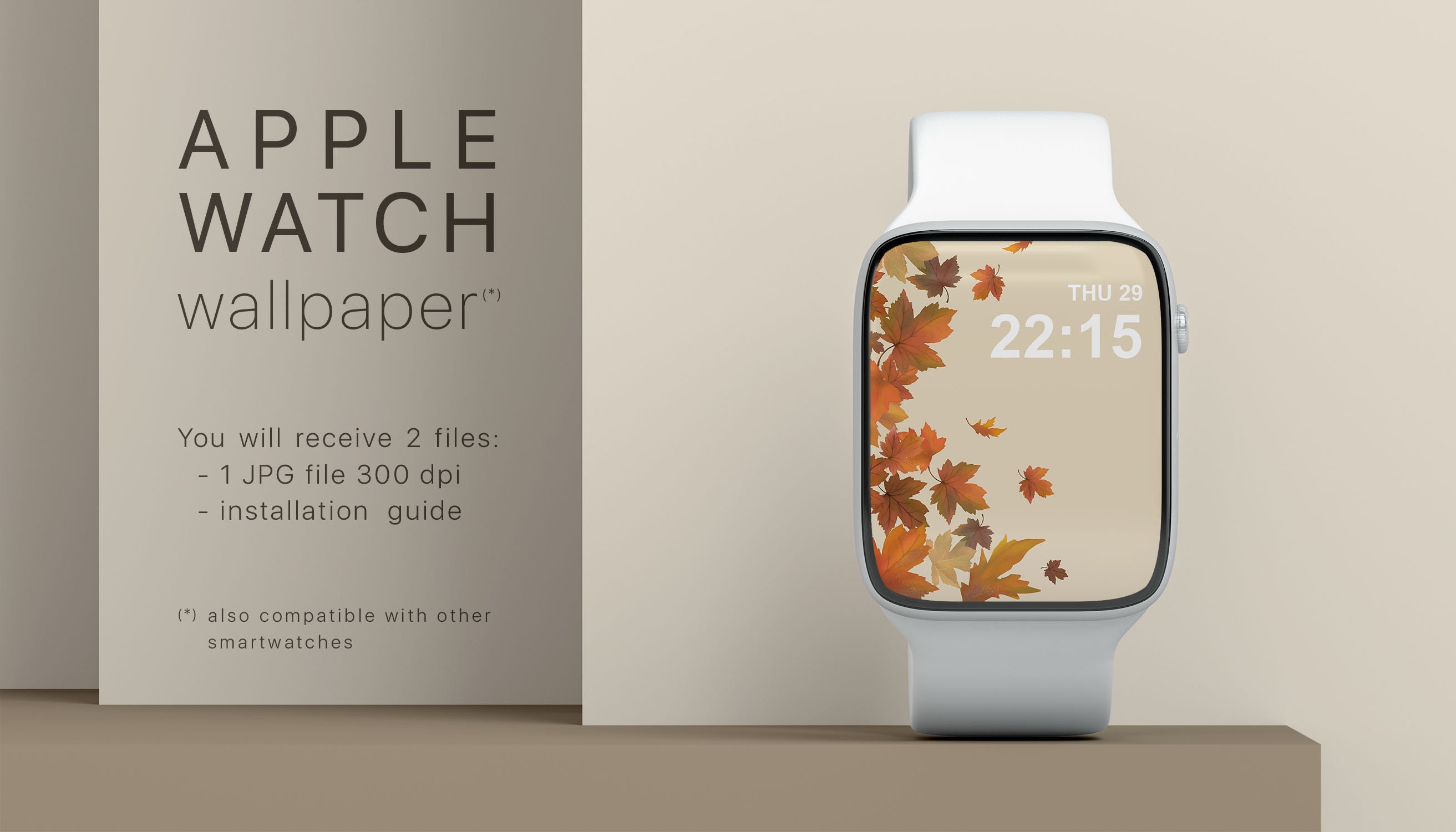 Herfst Apple Watch Face Wallpaper Herfstbladeren Apple Watch Face digitaal  Herfstbladeren Smartwatch-scherm Herfstkleuren Apple iWatch Achtergrond -  Etsy België, image size:2625x1500