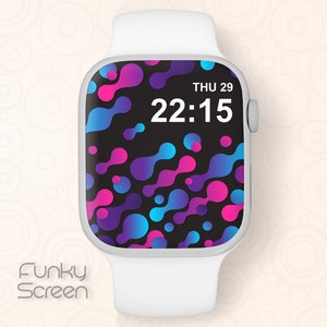 Abstract Apple Watch Face: Hot Pink, Purple, Blue (Digital Download)