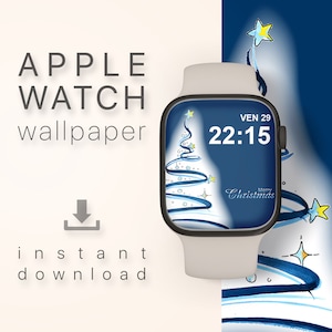 Christmas Apple Watch Wallpaper, Christmas tree Apple Watch Face, Merry Christmas watch Wallpaper, Apple watch Background digital download