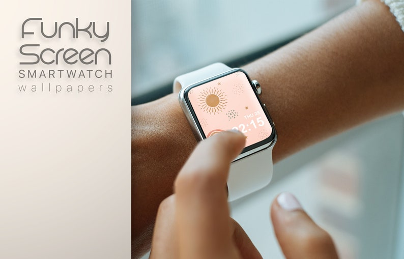 Rainbow Wallpaper for Smartwatch Boho Sun Apple Watch Face Etsy