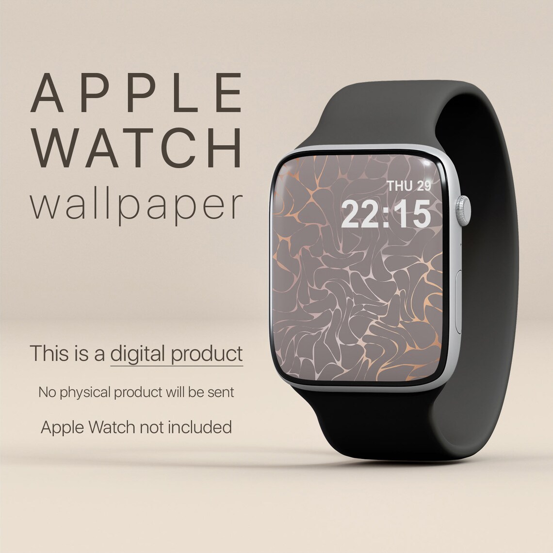 Rose Gold Apple Watch Face Elegant Wallpaper Luxury Apple Etsy