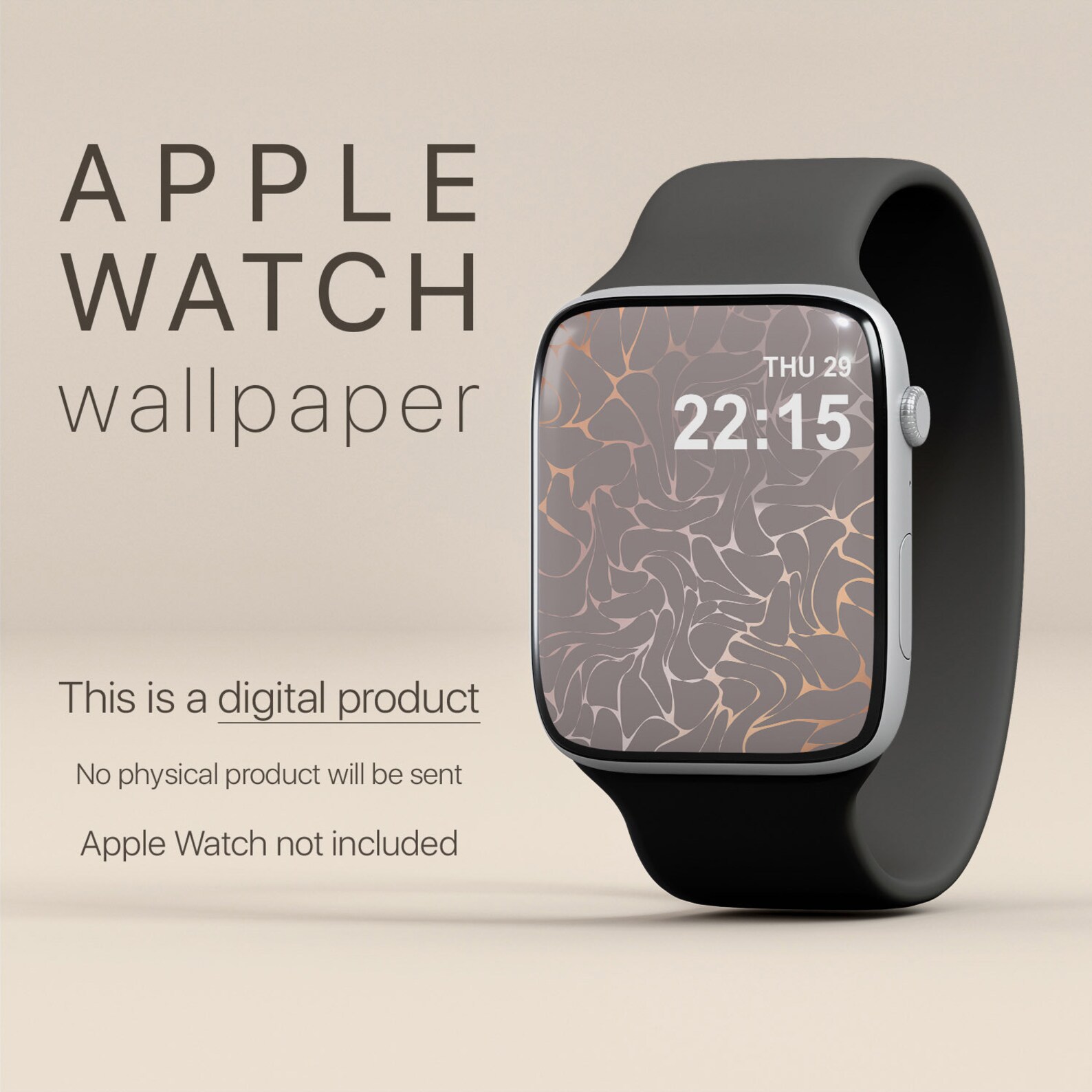 Rose Gold Apple Watch Face Elegant Wallpaper Luxury Apple Etsy