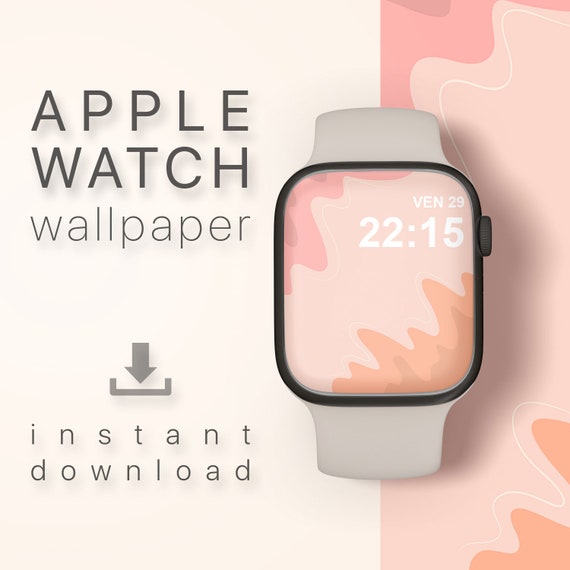 Pink Abstract Apple Watch Face Smartwatch Wallpaper Pastel Pink