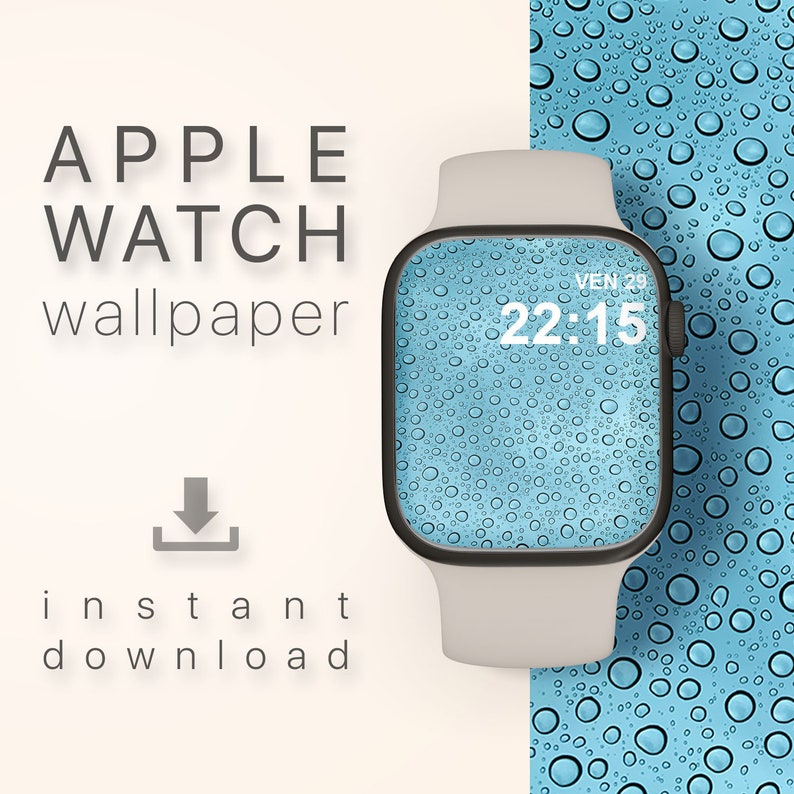 Apple Watch Face Water Drops Wallpaper, Apple Watch Wallpaper, Apple