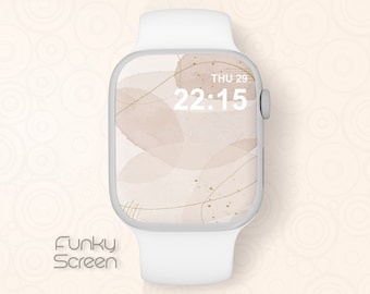 Papier peint neutre pour Apple Watch, Apple Watch Face, abstrait neutre pour Smartwatch, papier peint beige abstrait, tons neutres, arrière-plan iwatch à télécharger