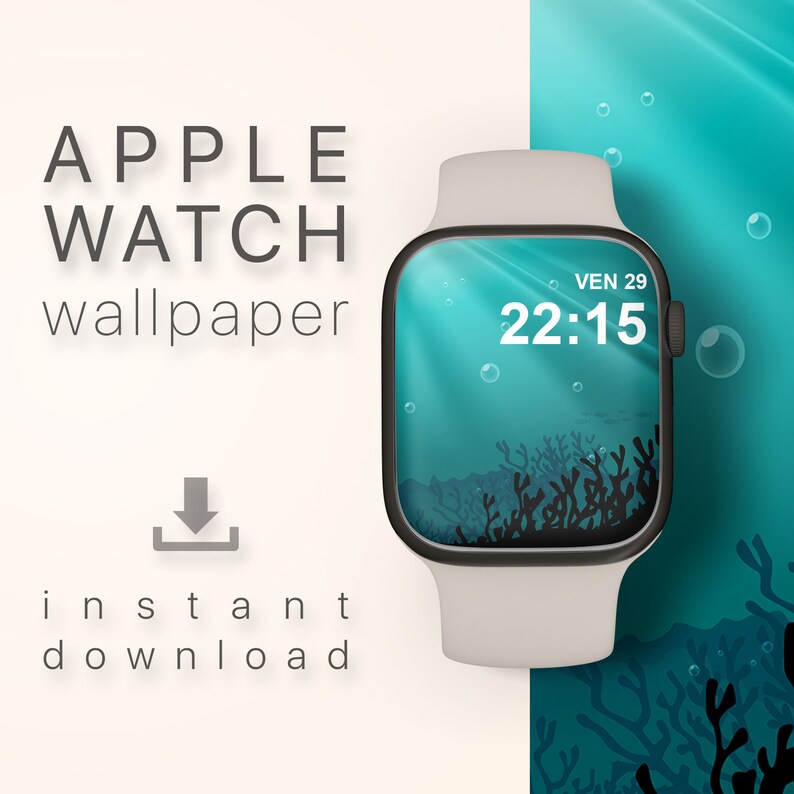 Underwater Apple Watch Wallpaper Teal Water Apple Watch Face Etsy