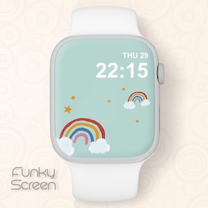 Regenbogen iWatch Wallpaper für Apple Watch Face Bunte Smartwatch Wallpaper Regenbogen Apple Watch Design Smart Uhr Hintergrund download Dateien