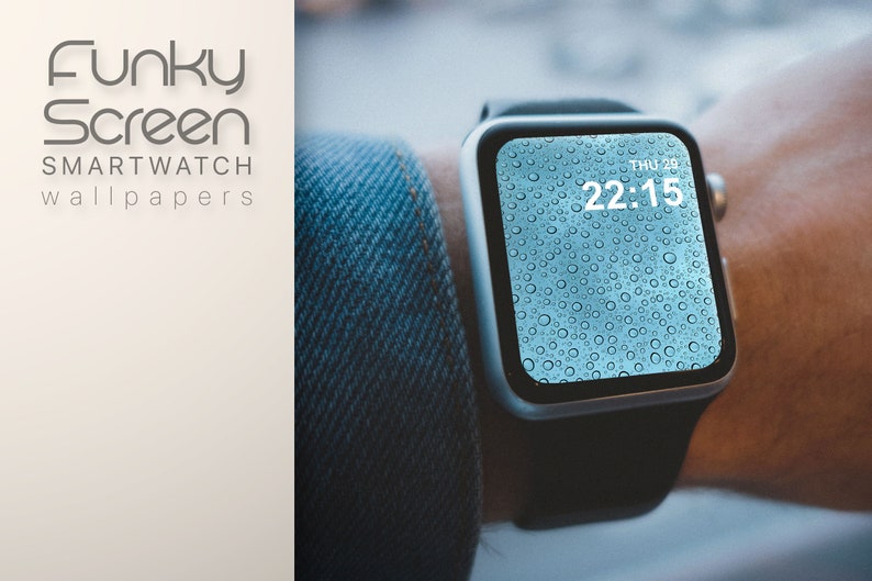 Apple Watch Face Water Drops Wallpaper, Apple Watch Wallpaper, Apple