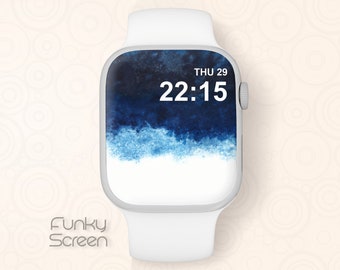 Blue abstract Apple Watch Face Apple Watch Wallpaper instant digital artwork download Smartwatch Wallpaper Apple Wallpaper iWatch Background