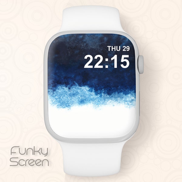 Blue abstract Apple Watch Face Apple Watch Wallpaper instant digital artwork download Smartwatch Wallpaper Apple Wallpaper iWatch Background