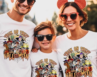 Toy Story Family Halloween Shirt, Trick or Treat Happy Halloween, Woody Buzz Lightyear Jessie Halloween Shirt, Disneyland Halloween Shirt