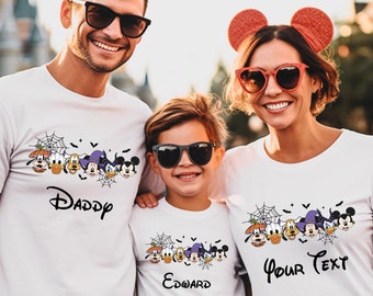 Mickey And Friends Halloween Shirt, Custom Disney Halloween, Disney Halloween Family Shirts, Disneyland Halloween Tee, Disney Group Shirt