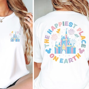 The Happiest Place On Earth Shirt, Magical Castle Shirt, Vintage Disney Shirt, Disneyland  Shirt, Disney Family Shirt, Disney Vacation Shirt