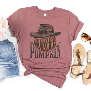 Howdy Pumpkin Shirt, Halloween Western Shirt, Country Shirts, Cowgirl Pumpkin Shirt, Retro Halloween Shirt, Howdy Halloween, Halloween Party