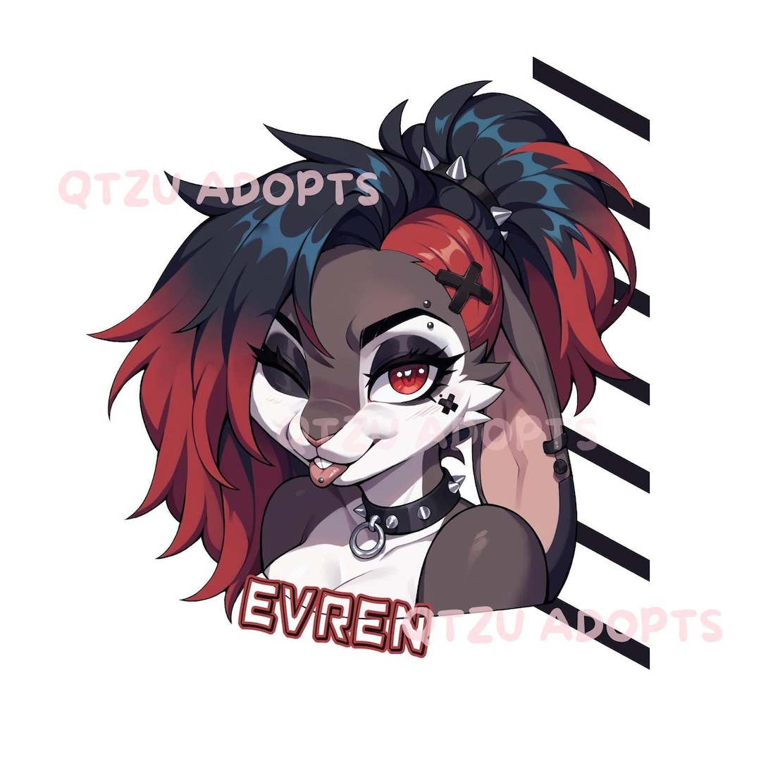 Fursona Headshot/portrait Adopt. ADOPTABLE Anthro OC. Evren. Bunny ...