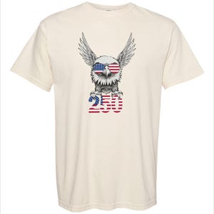 250周年記念USAシャツ イーグル アメリカ合衆国 誕生日 スウェットシャツ Tシャツ 快適カラー Ivory T-Shirt