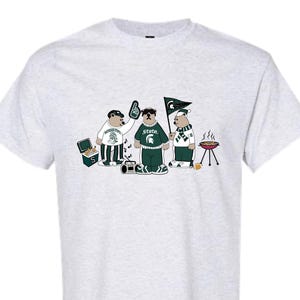 Michigan State Spartans Football T-Shirt  Vintage Tailgating Bears