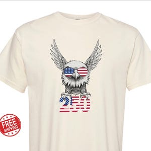 250周年記念USAシャツ イーグル アメリカ合衆国 誕生日 スウェットシャツ Tシャツ 快適カラー 画像 1