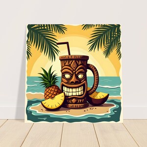 Póster de cóctel TIKI