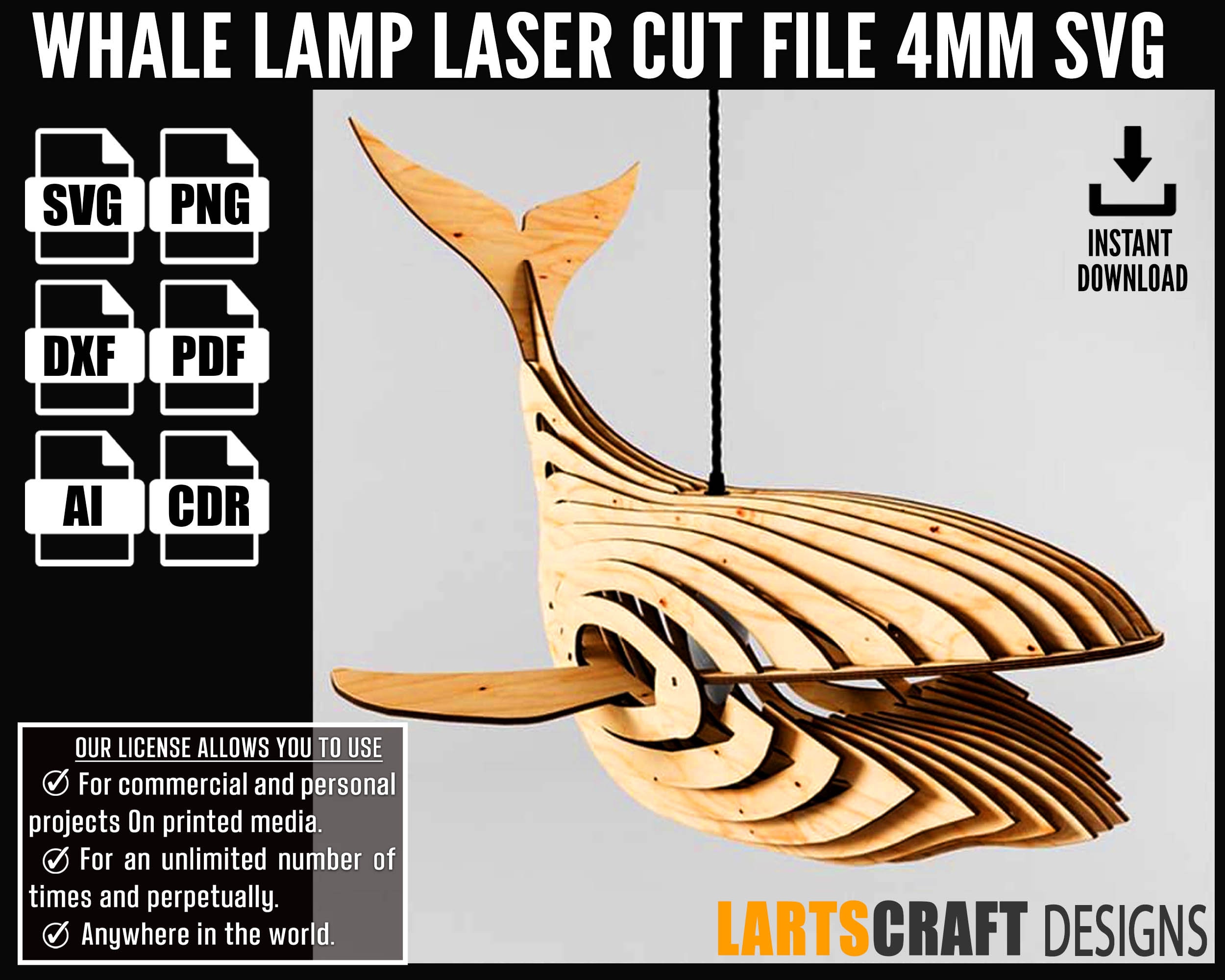 Diy Rocker Lamp Plan Laser Cut PDF File Free Download 