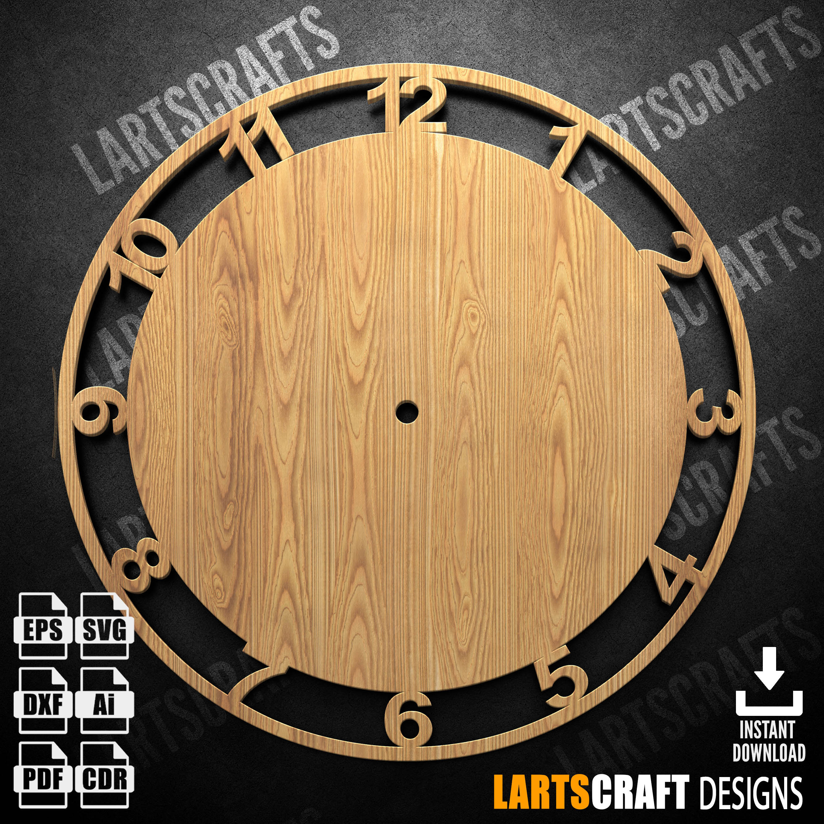 Wall Clock Face Set CNC Bundle Laser Cut Pack SVG Vector Etsy Canada