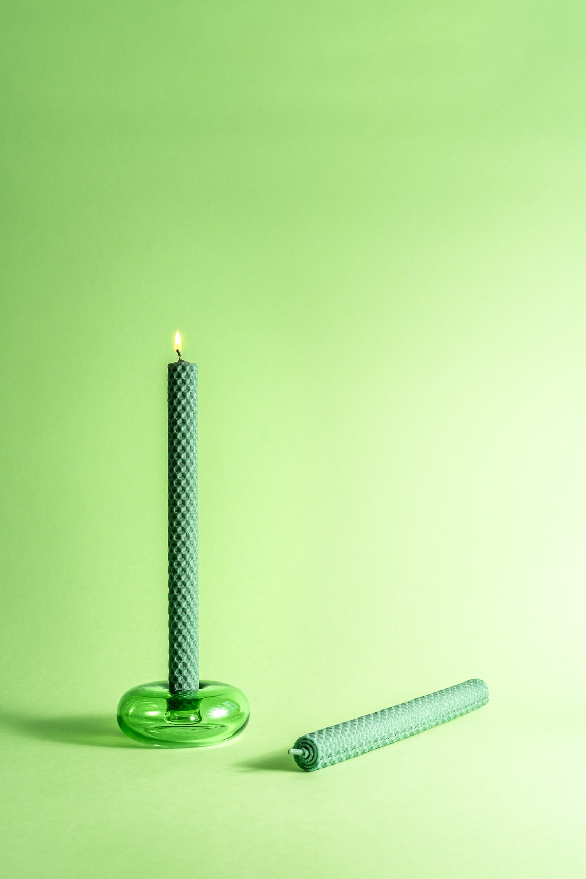 Dinner Table Candle Beeswax 2pack Candles 100 Pure Etsy