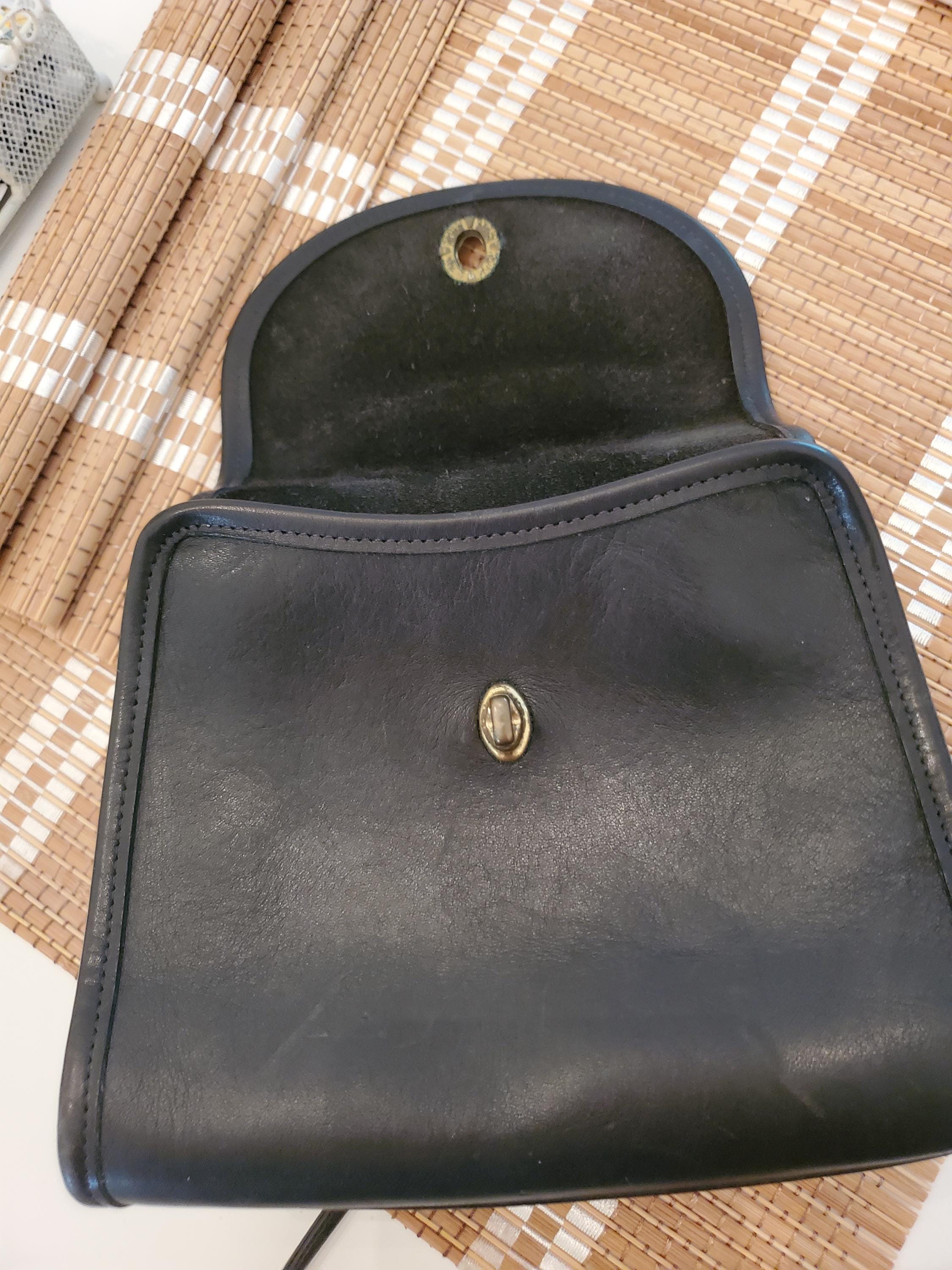 Authentic Vintage Regina Coach Black Leather Bag - Etsy