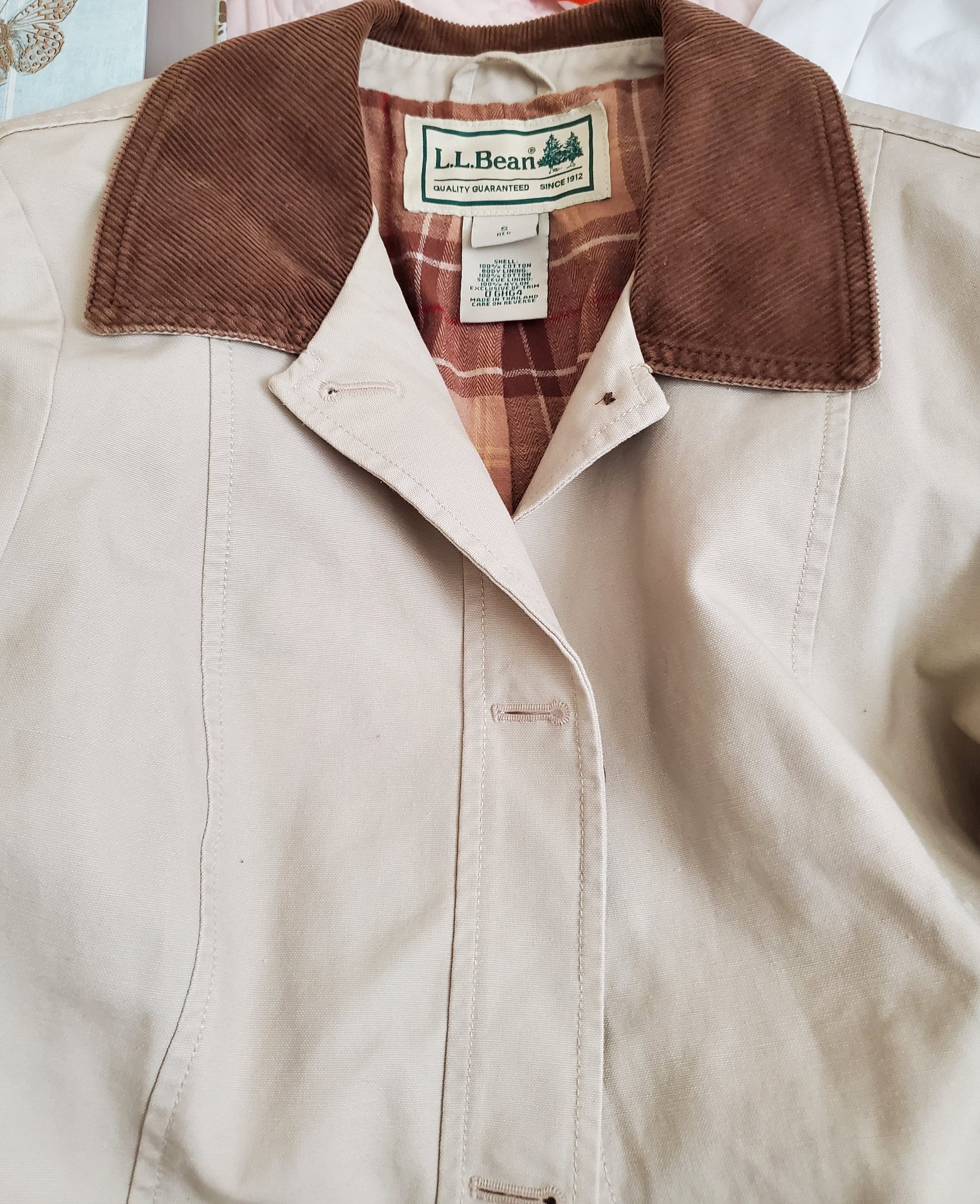 Women's Adirondack Barn Coat Flannel Lined LL Bean Adirondack