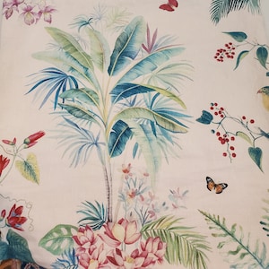 Pottery Barn tropical pink pillow slipcover