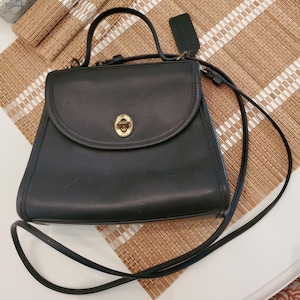 Authentic vintage Regina Coach Black Leather Bag
