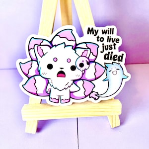 Sakura the Kitsune Sticker: Kawaii Japanese Fox Spirit - 3&quot; Vinyl