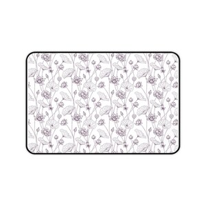 Floral Desk Mat - Stylish Office Accessory, Home Decor, Gift for Students, Work from Home, Desk Organization, Floral Decor