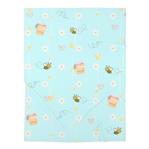 Honey Bee Baby Swaddle Blanket, Cozy Infant Wrap for Newborns, Cute Nursery Decor, Baby Shower Gift, Soft Child Bedding