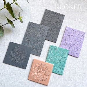 Keoker Polymer Clay Texture Sheets, Clay Texture Mat for Making Earrings Jewerly, Polymer Clay Earrings Tools