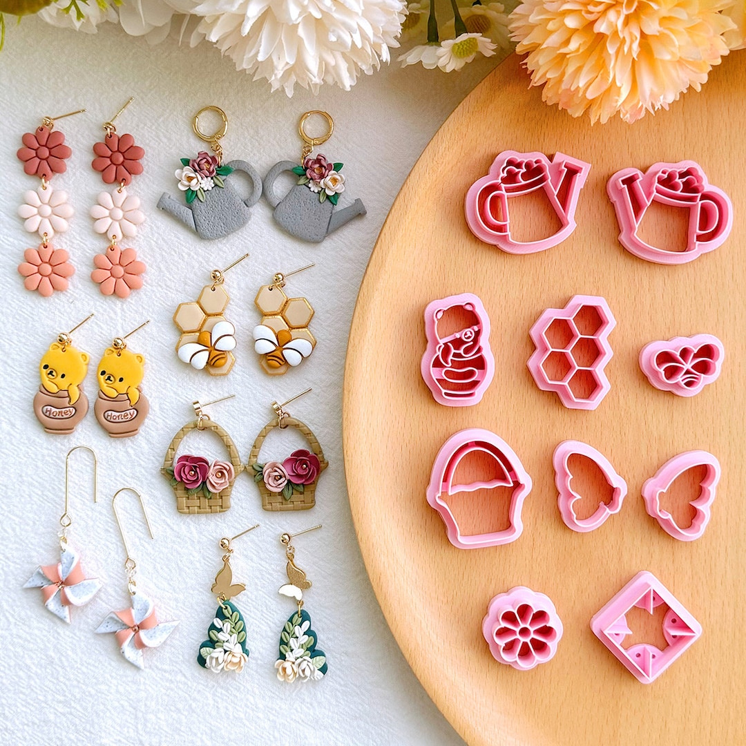 KEOKER Spring Polymer Clay Cutters,10 Spring Clay Cutters, Flower Clay ...