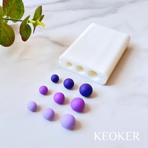 Keoker Polymer Clay Bead Roller, Polymer Clay Ohrringe Werkzeuge, Runde Perlenmaschine, Schmuckherstellung Werkzeug, in Drei Größen (runde Form Perle)