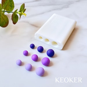 Keoker Polymer Clay Bead Roller, Polymer Clay Earrings Tools, Round Bead Maker, Clay Jewelry Making Tool, in Three Sizes (Round Shape Bead)