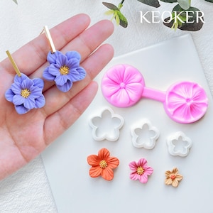 Keoker Flower Petal Clay Cutters - Flower Petals Clay Cutters for