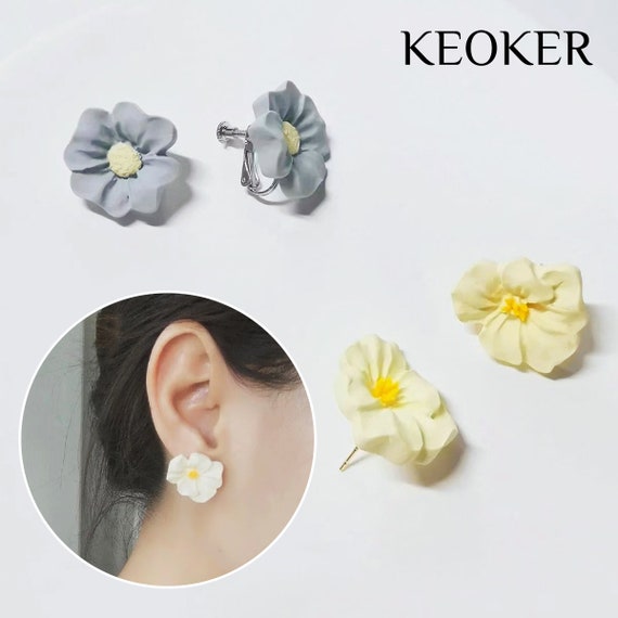 KEOKER Flower Polymer Clay Molds - 1 Pcs for Jewelry Making, Polymer Clay  Molds for Earrings Decoration (Medium Flower)