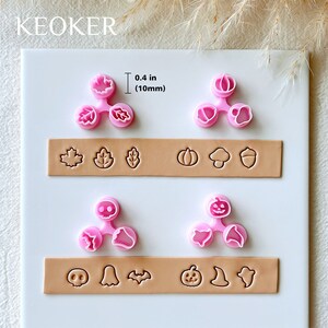 Keoker Mini-Ausstechformen Für Polymer-Ton – 10 Halloween-Motive In 3 Größen (Micro, Mini, Small)
