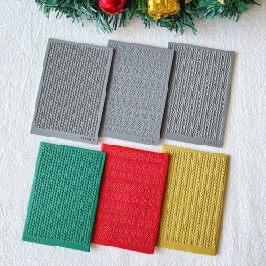 Keoker Polymer Clay Texture Sheet Christmas, Christmas Clay Texture Mat for Making Earrings Jewerly, Christmas Polymer Clay Earrings Tools