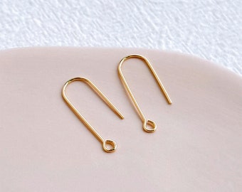 KEOKER 14K Gold Filled Earring Hooks (10 PCS), Ear Wire Hook, Polymer Clay Tools, Earring Findings