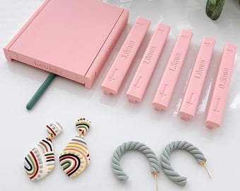 KEOKER clay tube hoop roller guide, clay rolling strip shape maker, polymer clay snake maker, polymer clay earring tools