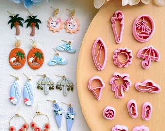 Keoker Fruit Clay Cutters Studs Polymer Clay Cutters 10 Shapes Fruit Clay Earrings Cutters Strawberry Clay Cutter Clay Cutters Earrings Jewelry Makin