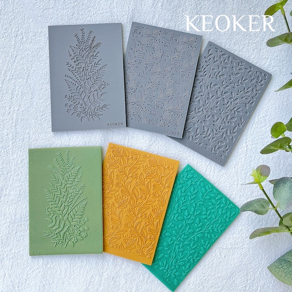 Keoker Polymer Clay Texture Sheets, Clay Texture Mat for Making Earrings  Jewerly, Polymer Clay Earrings Tools 