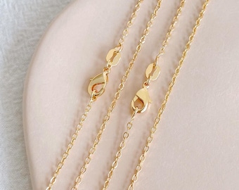 KEOKER 14K Gold Filled 50cm Necklace Chain (1 PCS), Cable Chain,  DIY Jewelry Making Chain, Clay Tools