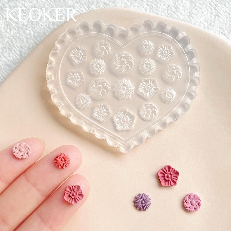 KEOKER Spring Polymer Clay Molds, Butterfly Polymer Clay Mini Molds ...