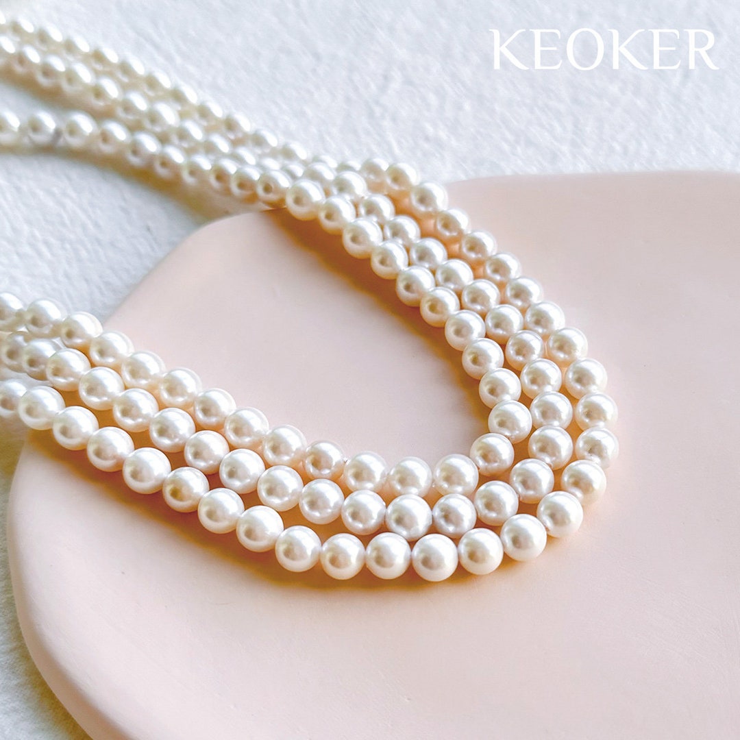 Seed Round Pearl Stone Loose Beads 6/8/10/12/14mm Rainbow Black South Sea Shell Pearl Round Loose Beads - 15 Strand, Imitation Pearl, Center-Drilled Loose Beads For Jewelry
